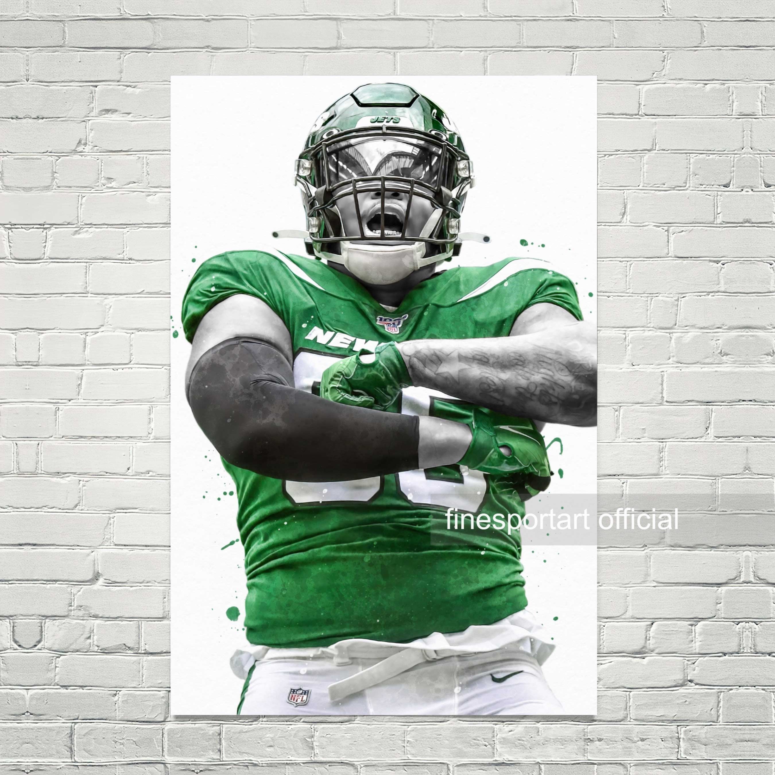 2700x2700 Quinnen Williams New York Poster, Canvas, Football Print, Sports Wall Art, Kids Room Decor, Man Cave, Gift