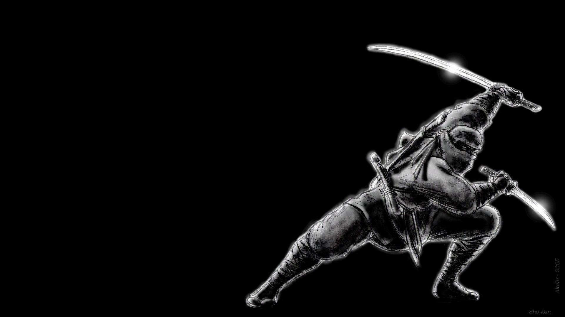 1920x1080 Black Ninja Warrior Wallpaper
