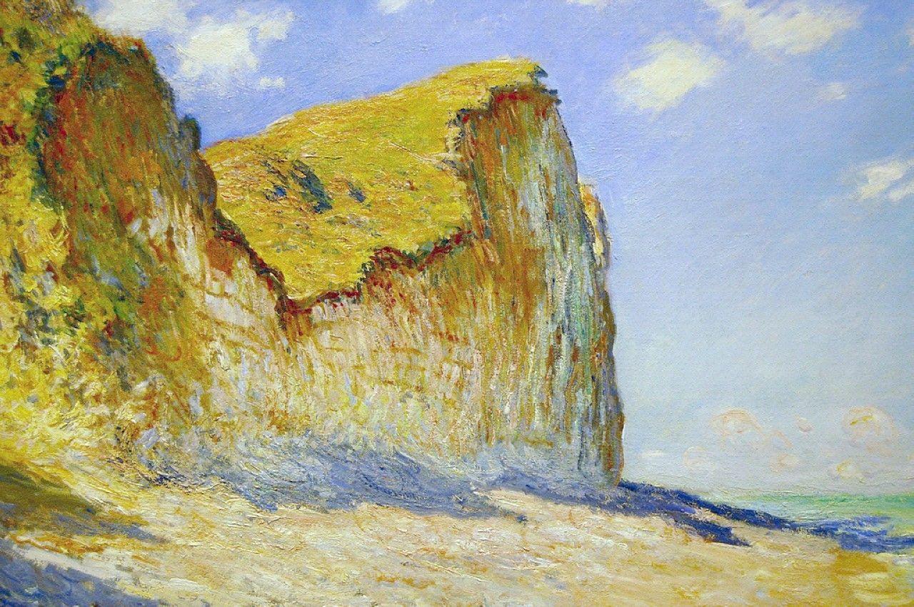 1280x851 Paintings beach cliffs claude monet impressionism wallpaper