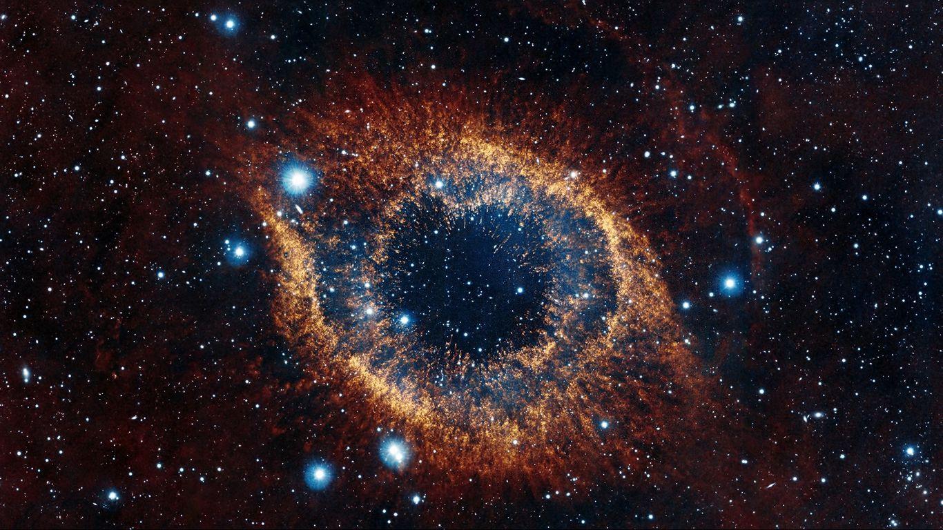 1366x768 Download wallpaper 1366x768 helix nebula, space, stars, explosion, brilliance tablet, laptop HD background