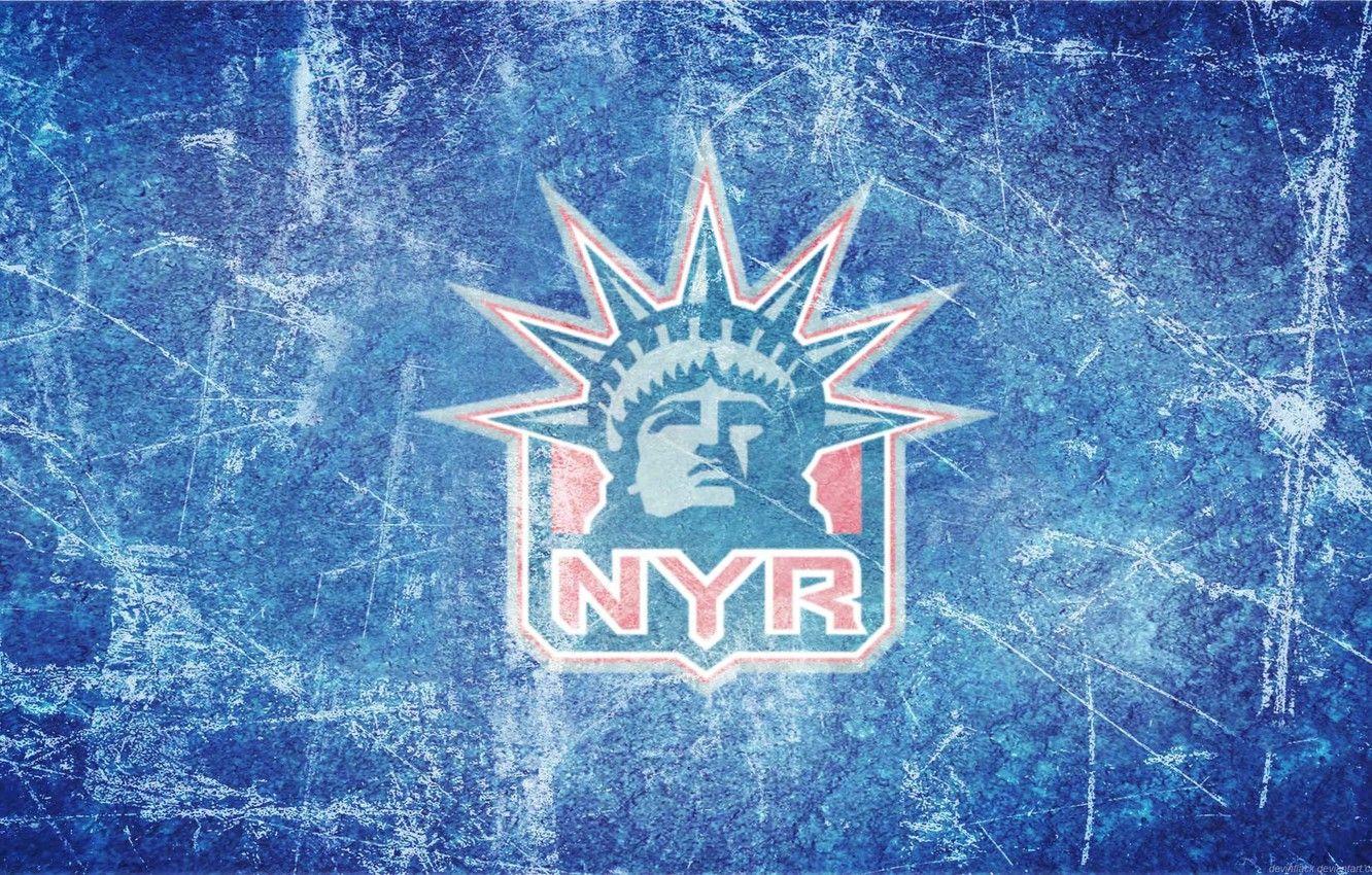 1332x850 Wallpaper ice, logo, emblem, the statue of liberty, NHL, NHL, National Hockey League, hockey club, New York Rangers, New York Rangers image for desktop, section спорт