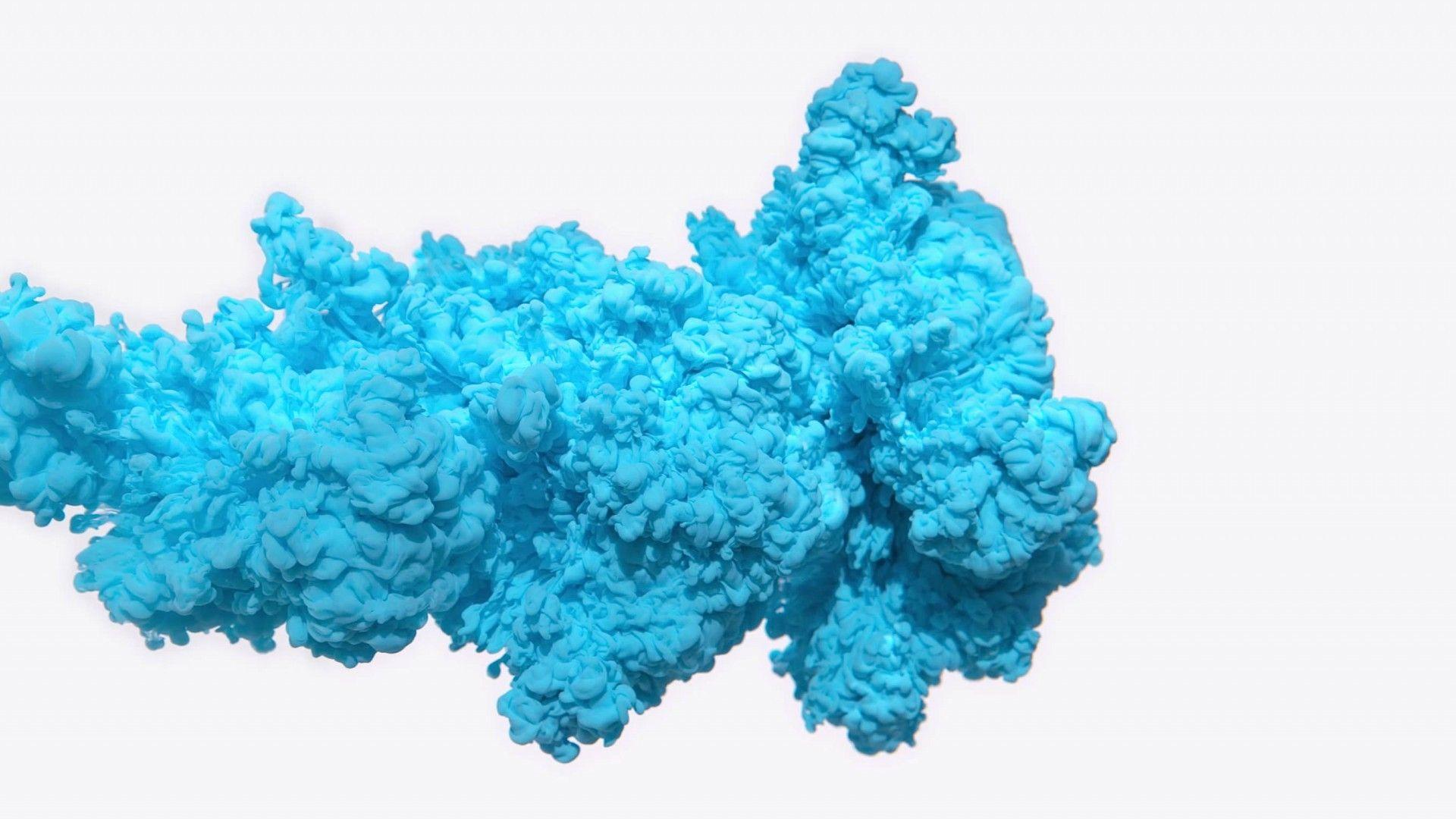 1920x1080 Ink Water White Cyan Smoke White Background Wallpaper:1920x1080