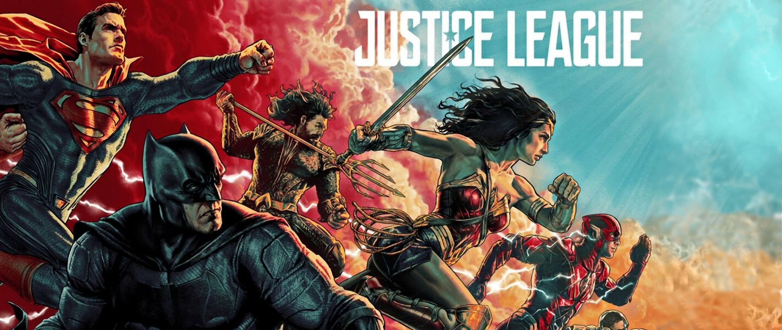 2560x1080 Download Justice League Comic Art Poster Dual Wide display 1080p wallpaper 2560x1080