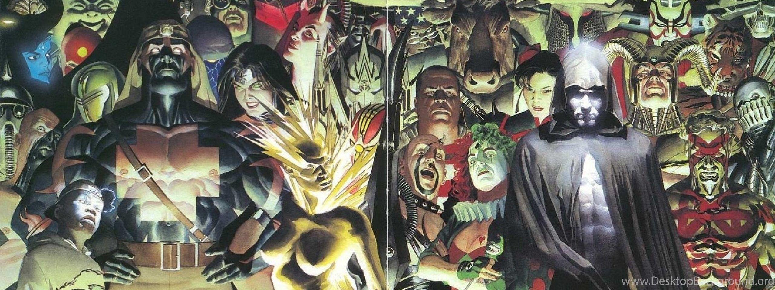 2560x960 Wallpaper Alex Ross Dc Comics Villains Justice League 2560x1600. Desktop Background