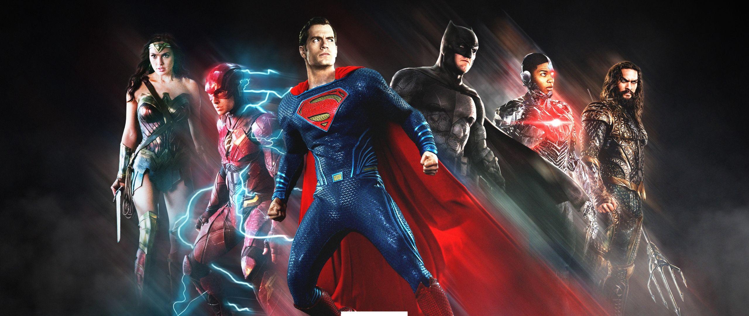 2560x1080 Download Justice League 2017 Poster Fan Art Dual Wide display 1080p wallpaper 2560x1080