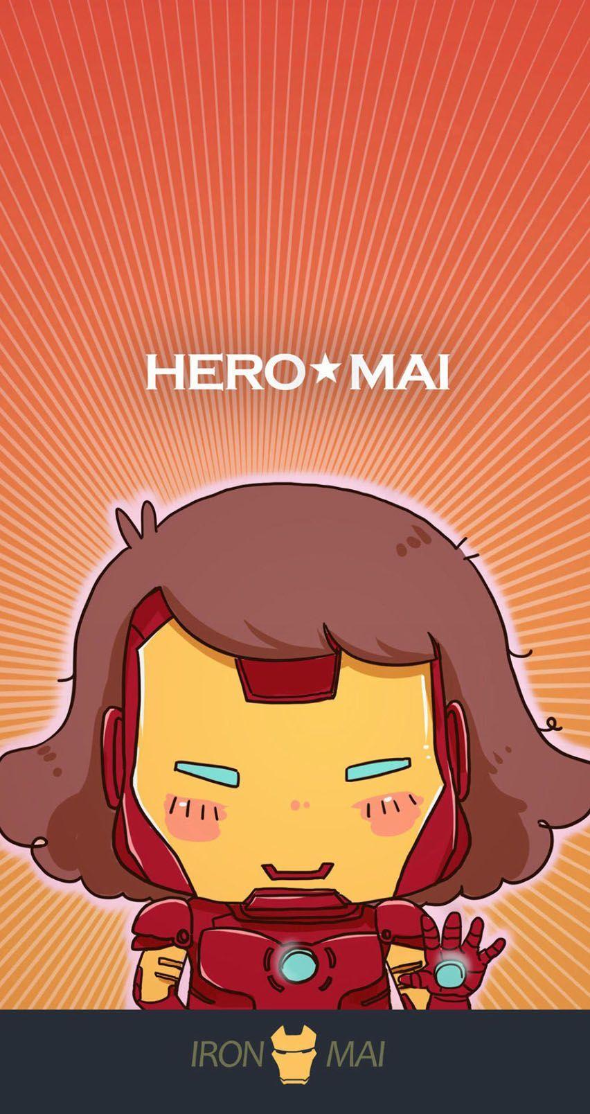852x1608 Iron Mai. Tap image for more iPhone cute & funny cartoon wallpaper