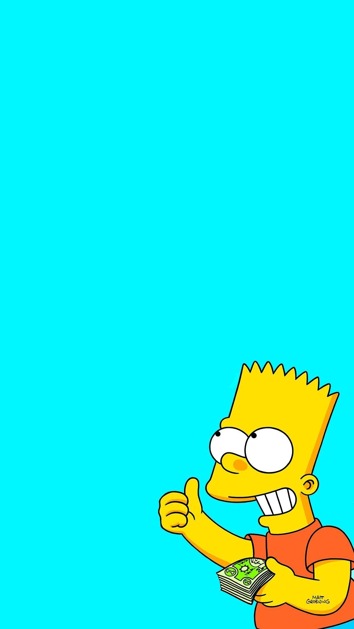 1242x2208 Aesthetic Bart Simpson iPhone Wallpaper