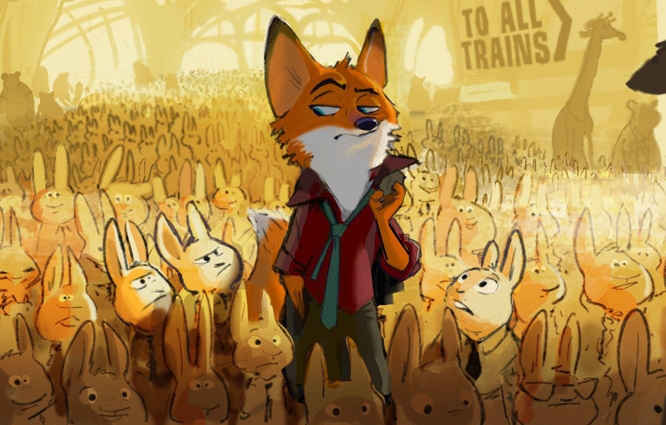 1332x850 Wallpaper Fox, Cartoon, Zootopia, Zeropolis, Nick Wilde, Nick Wild image for desktop, section фильмы
