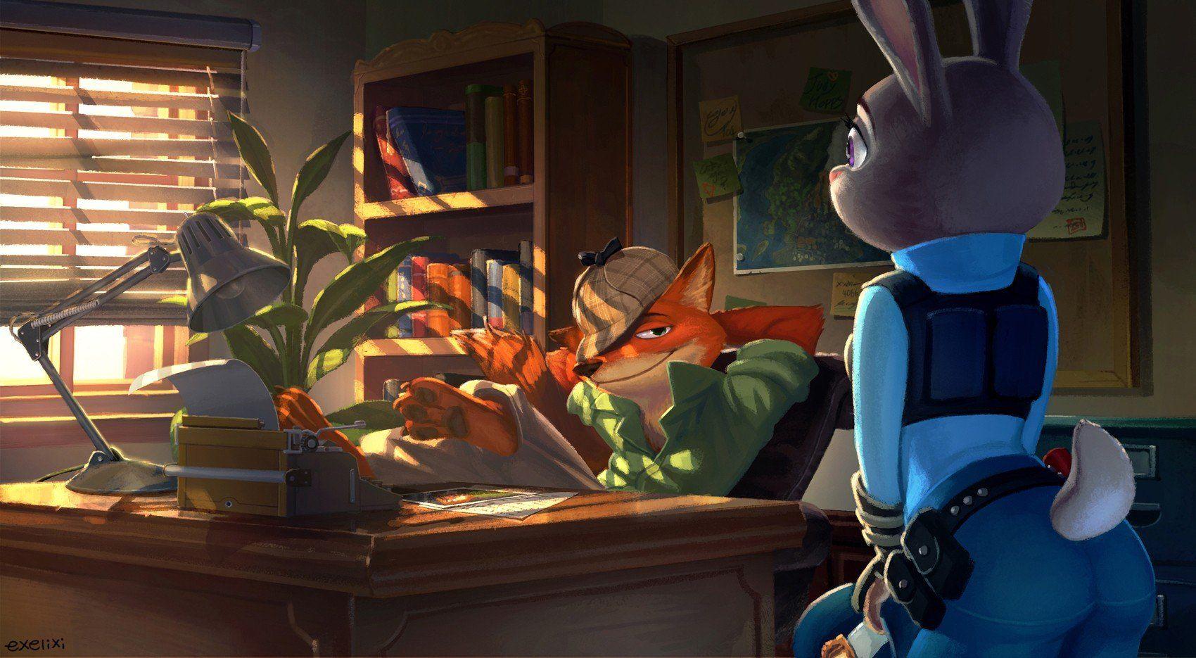 1700x935 Judy Hopps, Nick Wilde, Anthro, Zootopia, Uniform Wallpaper HD / Desktop and Mobile Background