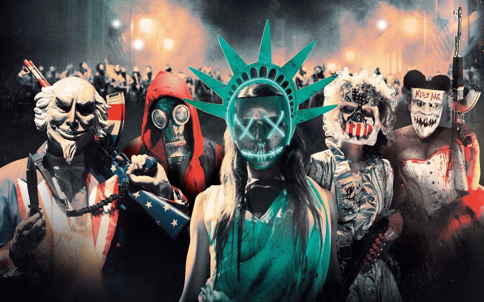 1680x1050 Download 1680x1050 The Purge: Election Year, Masks, Guns Wallpaper for MacBook Pro 15 inch