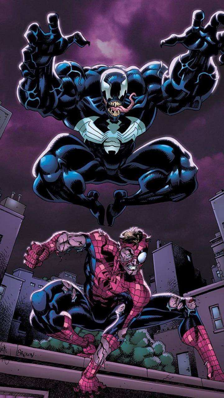 720x1280 Venom VS Spiderman wallpaper