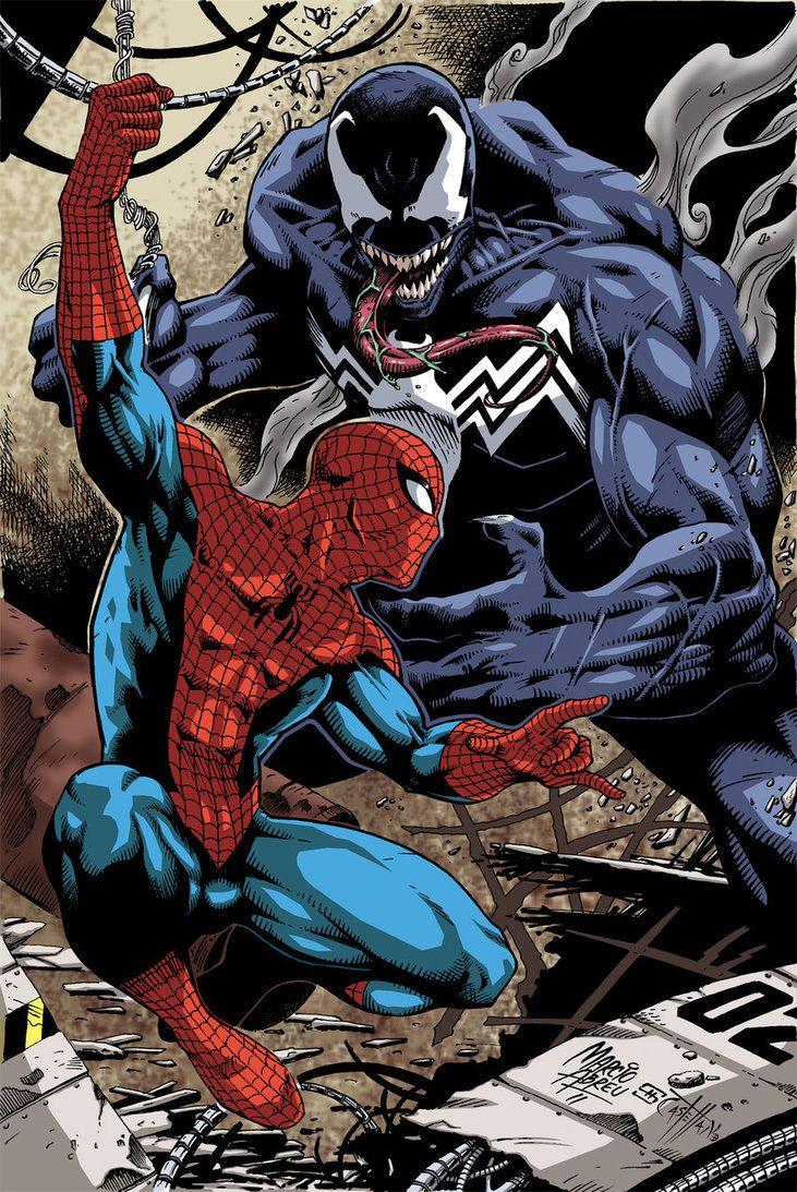 731x1093 Spiderman Vs Venom Background