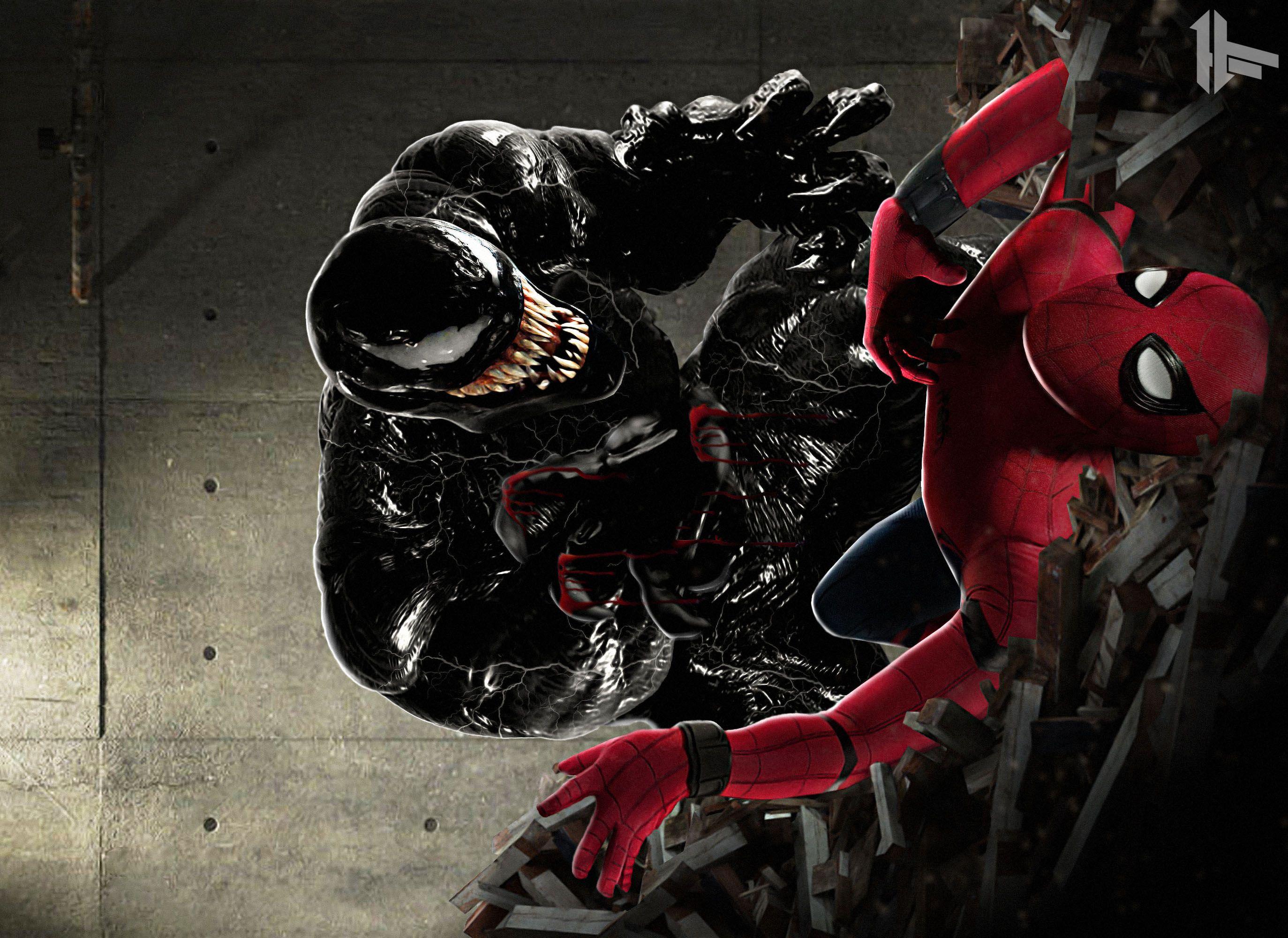 2747x2000 Spiderman Vs Venom Art, HD Superheroes, 4k Wallpaper, Image, Background, Photo and Picture