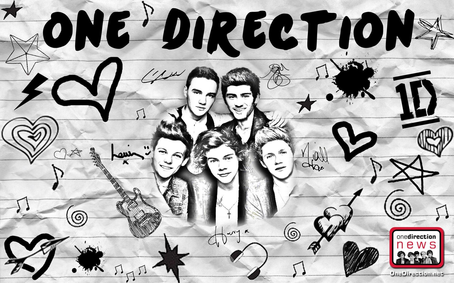 One Direction Logo Wallpapers Top Free One Direction Logo Backgrounds Wallpaperaccess