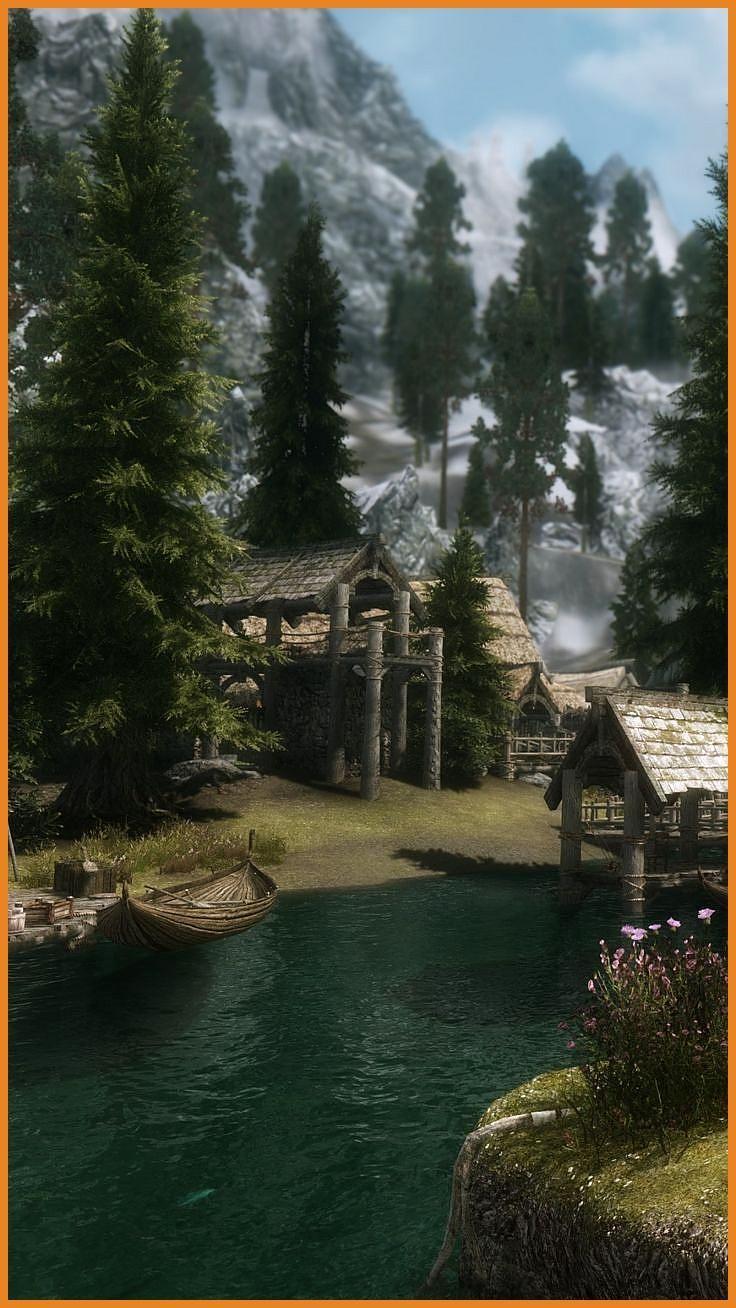 736x1308 Download this Wallpaper iPhone 6 Video Game The Elder Scrolls V Skyrim 1080x Games wallpaper ogysof Skyrim. Skyrim wallpaper, Scenery wallpaper, Skyrim fanart