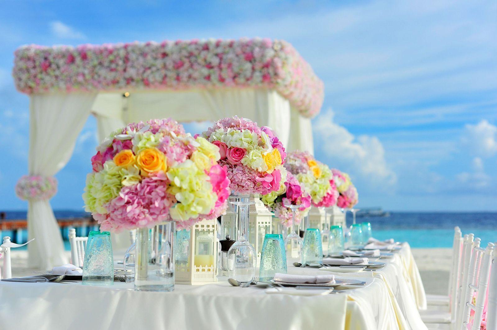 1600x1064 Water Sea Beach Flowers Summer Colorful Colourful Table Wallpaper.com. Best High Quality Wallpaper