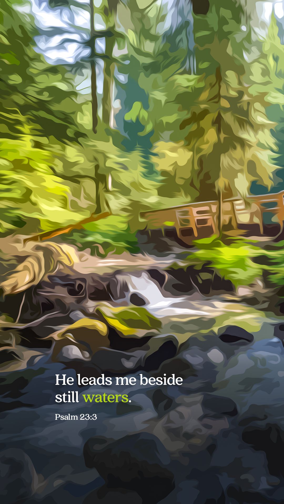 1080x1920 Psalm 23:2. The Verse Project. Biblical Encouragement from God's Promises