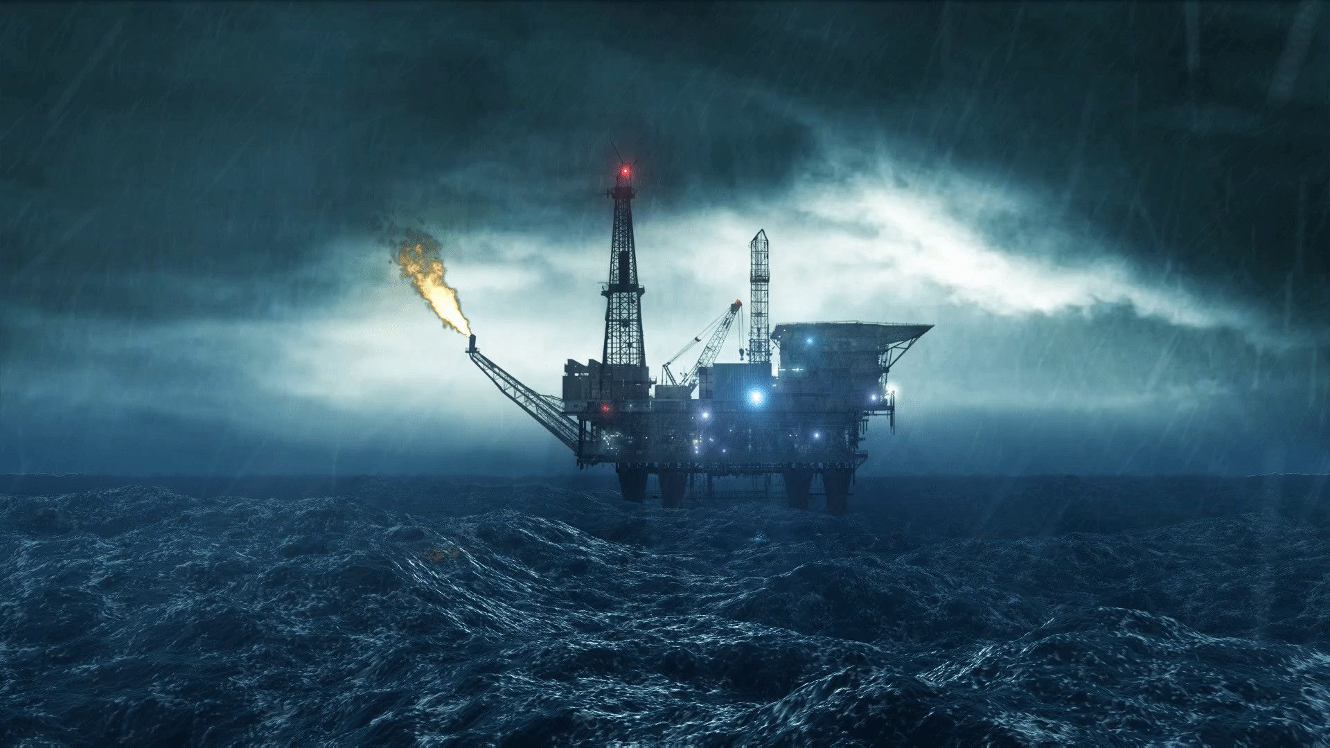 1920x1080 Oil Rig Wallpaper