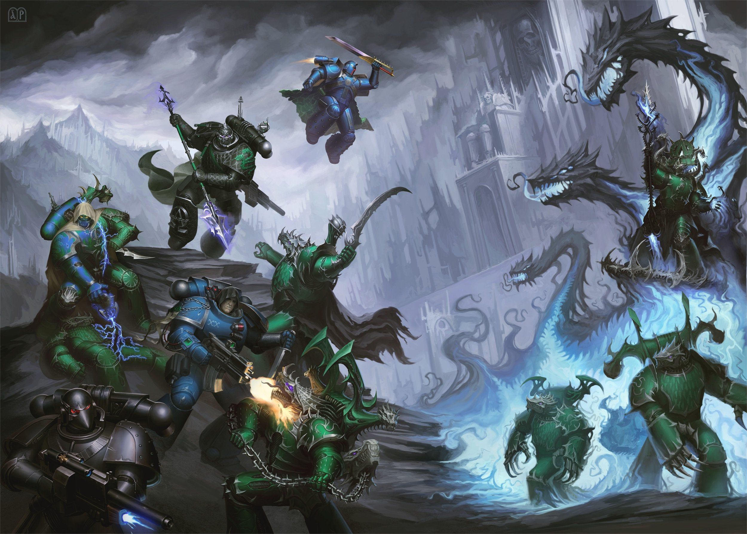 2500x1789 Recently joined the sub. Imo here's the coolest Alpha Legion artwork I've ever seen. By Elijah ArhPriest