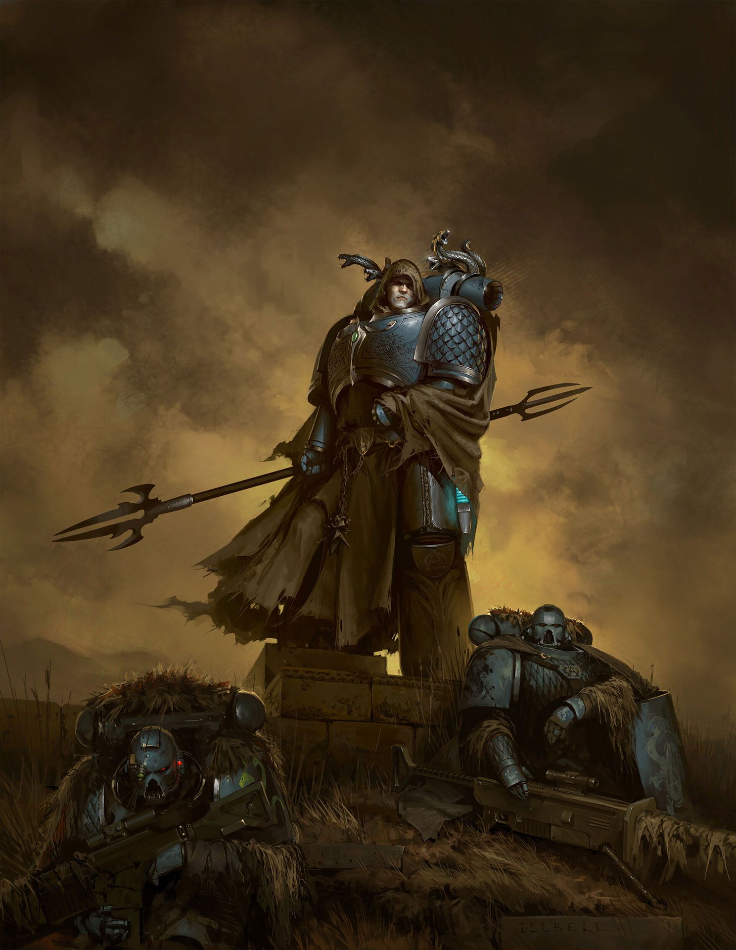 1488x1920 Alpha Legion Warhammer 40K Artwork