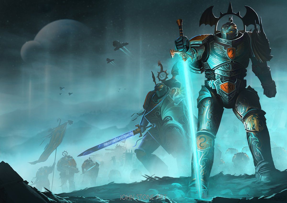1200x849 John Stone on X: Primarch and his Champion. My custom legion, the Emperors Dragons, march to war against the enemies of the Imperium. #legion #warhammer k #johnstoneart #digitalart / X