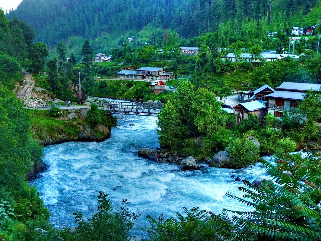 1024x768 Jagran Village, Kashmir, pakistan. Jagran is a beautiful sm