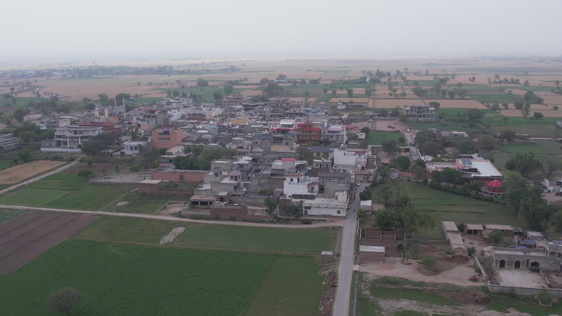 1920x1080 Aerial View Of Rural Village In Punjab, Pakistan Free Stock Video Footage, Royalty Free 4K & HD Video Clip