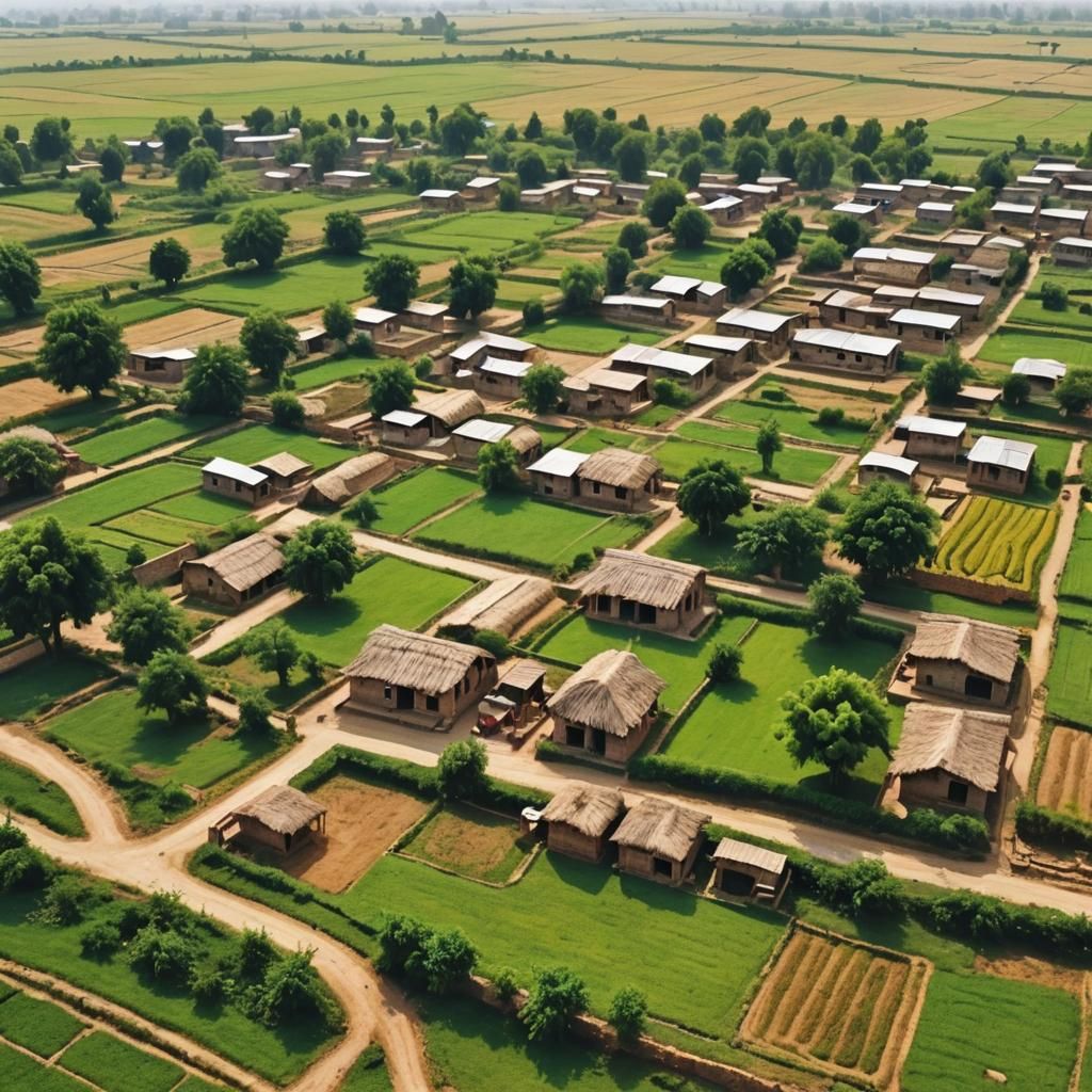 1024x1024 Pakistani Village Life in Punjab: A Realistic Scen