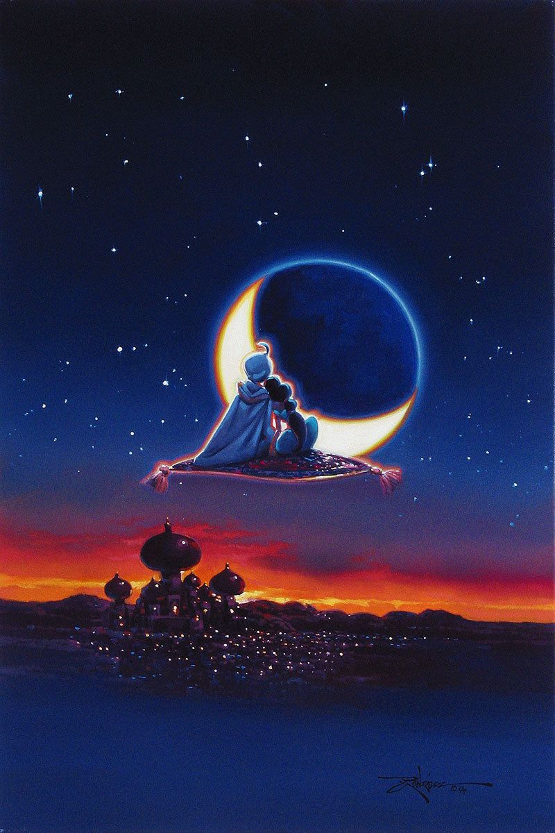 800x1200 I Can Show You the World Aladdin Jasmine Magic Carpet Ride Disney Fine Art Giclée on Canvas