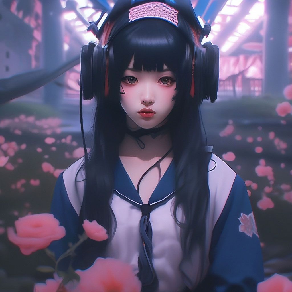 1024x1024 Japancore, dreamcore, aesthetic, horror, japan, girl