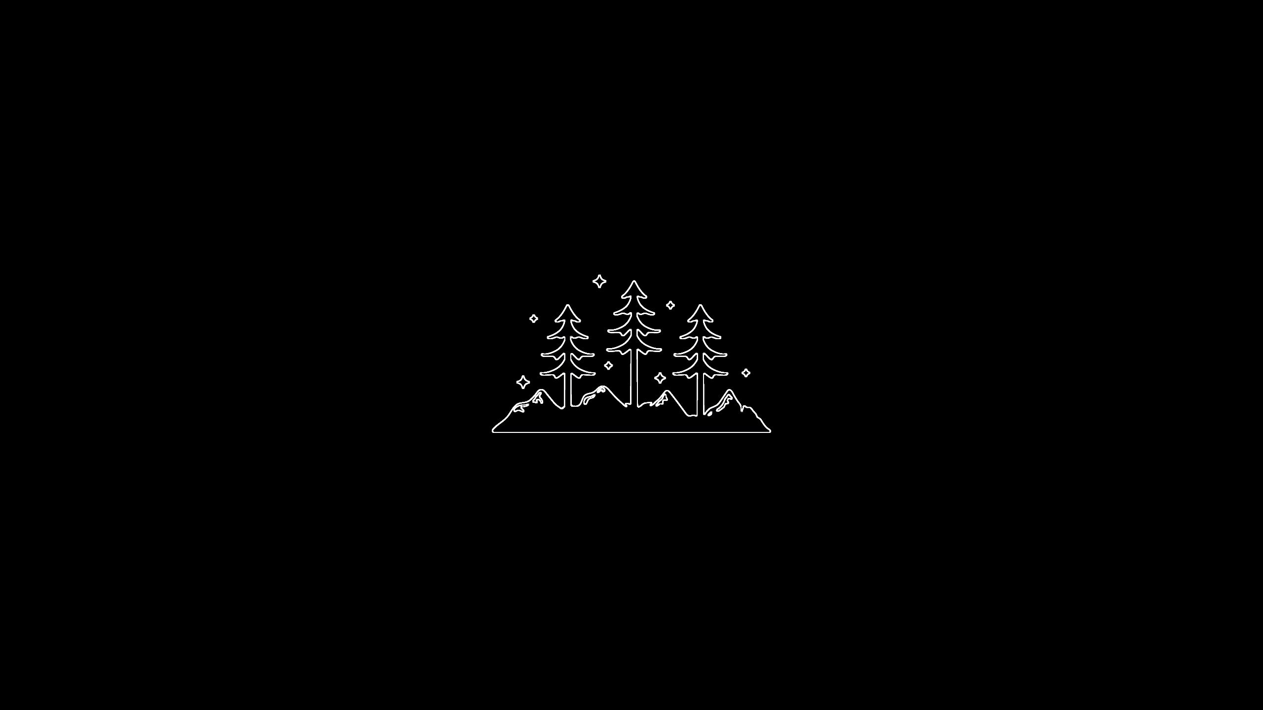 2560x1440 minimalism, Simple, Black background Wallpaper HD / Desktop and Mobile Background