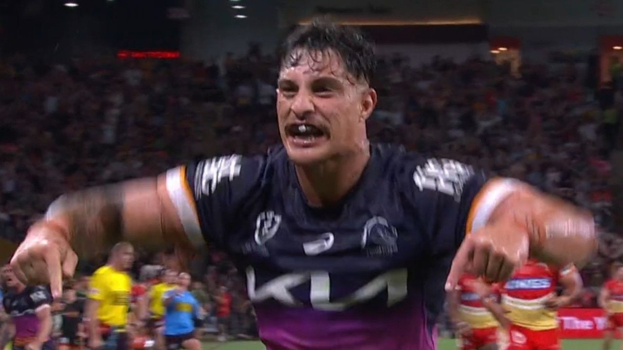 1280x720 NRL 2023: 'Our f**king home', Kotoni Staggs 'ice cold' celebration says it all, Broncos defeated Dolphins
