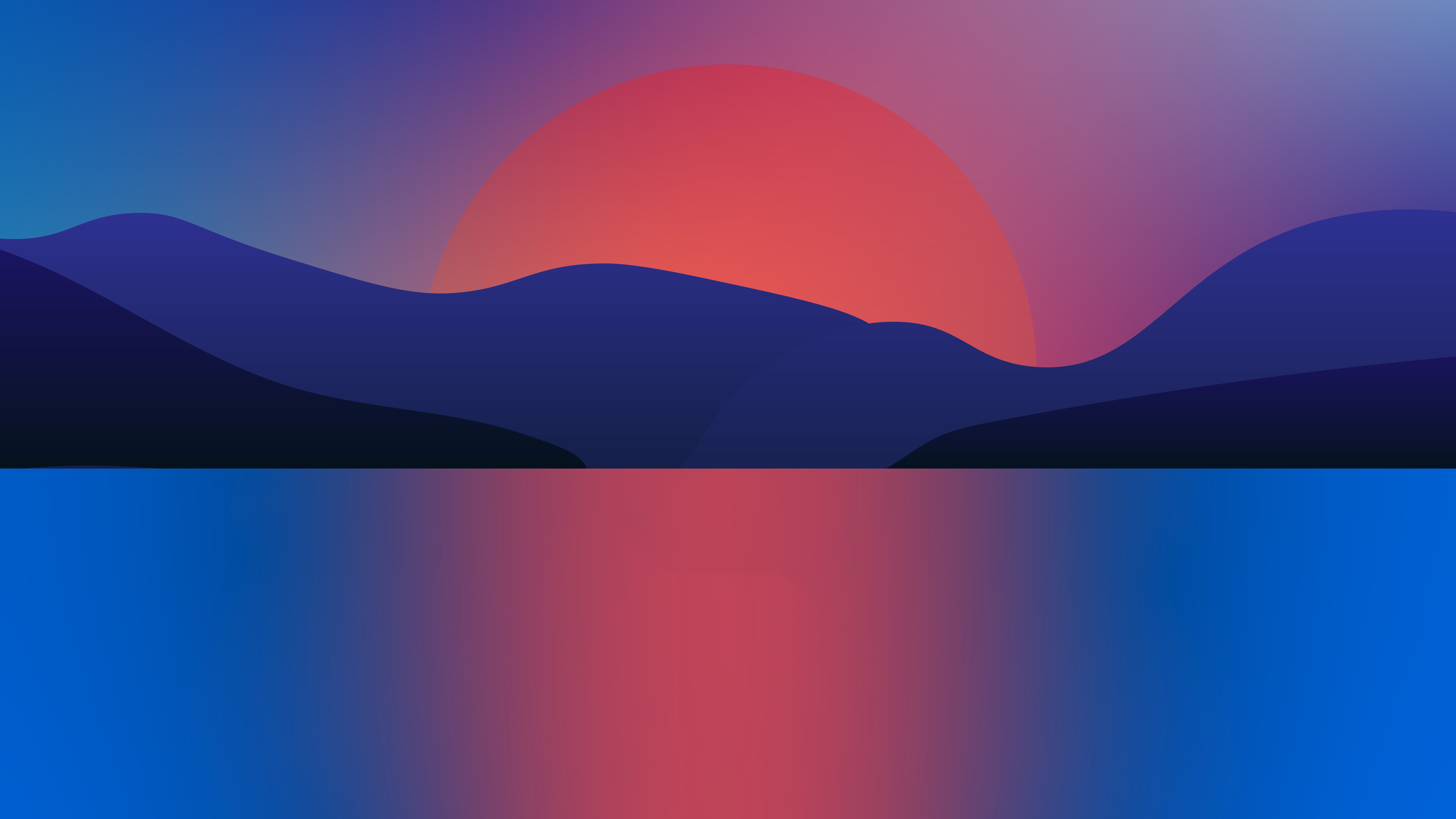 7680x4320 MINIMALIST WALLPAPER: CLEAN DESIGN LAKE SUNSET 4K Wallpaper. Best 4K Wallpaper for Computers