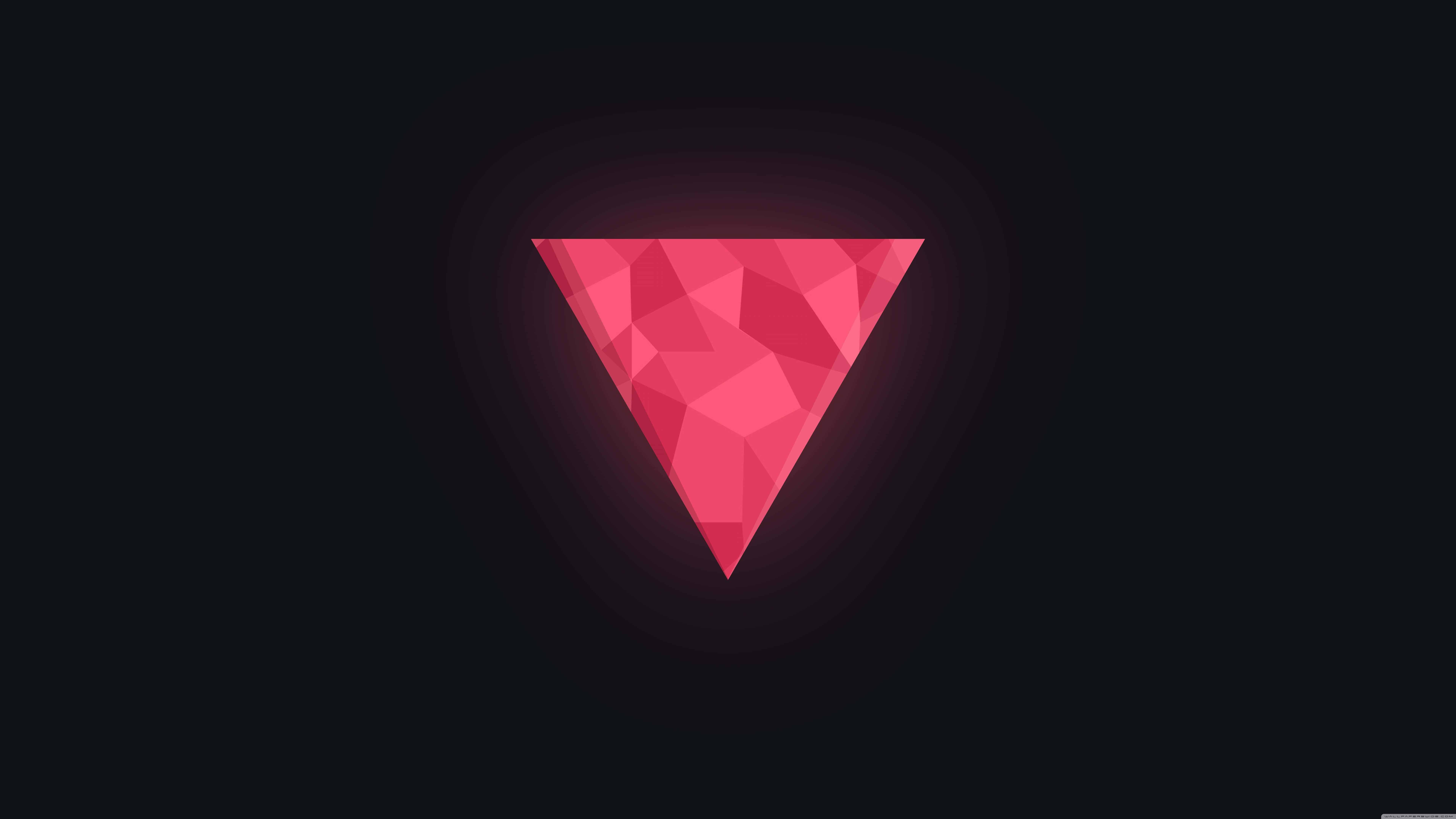 7680x4320 Geometric Triangle Pink UHD 8K Wallpaper
