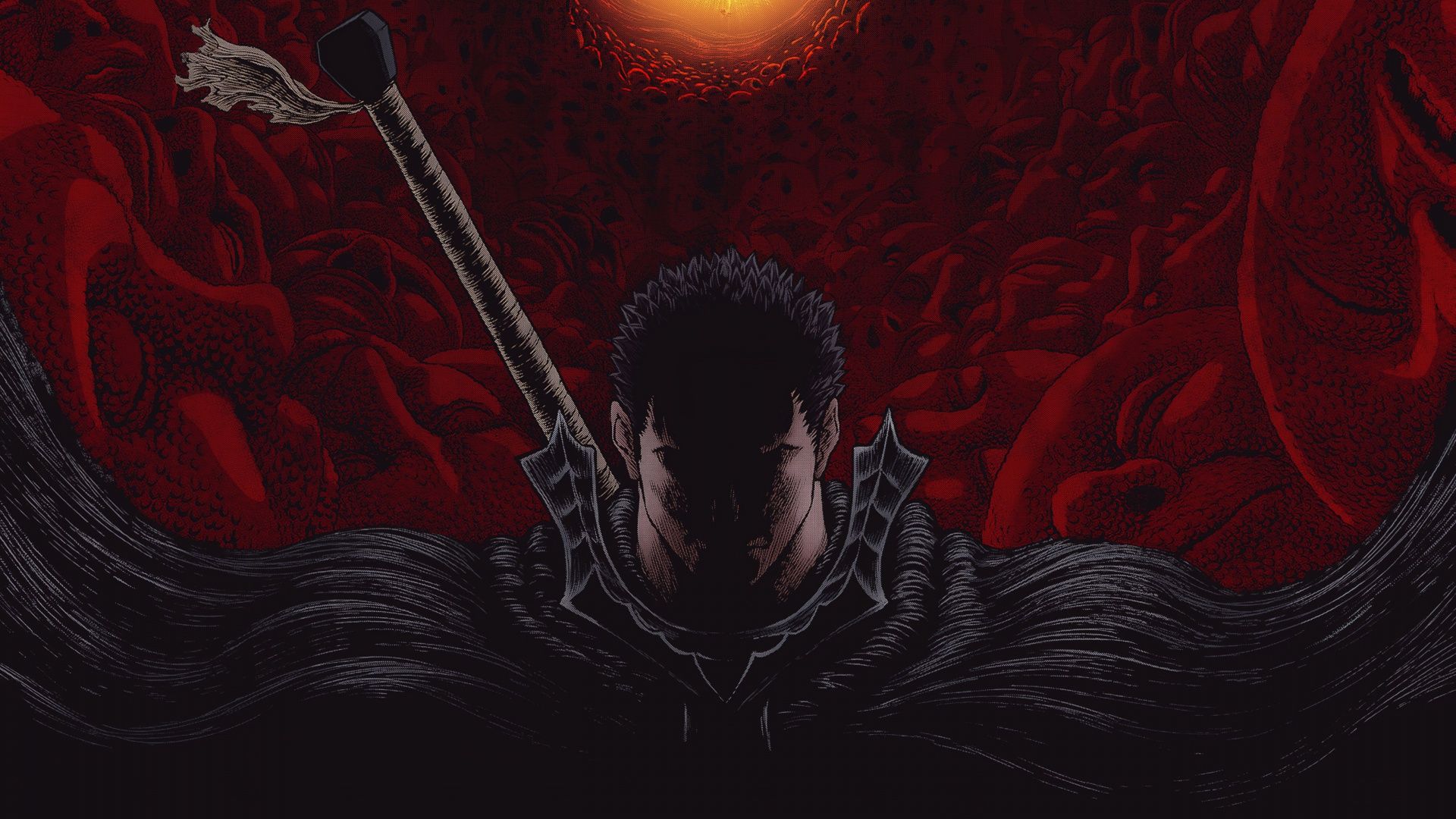 1920x1080 Berserk Guts Colored 5K Wallpaper