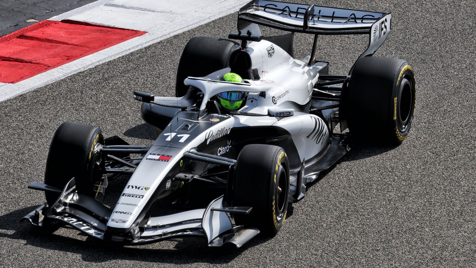 1600x900 Cadillac launch first F1 car livery in Super Bowl advert for 2026 season during New England Patriots vs Seattle Seahawks