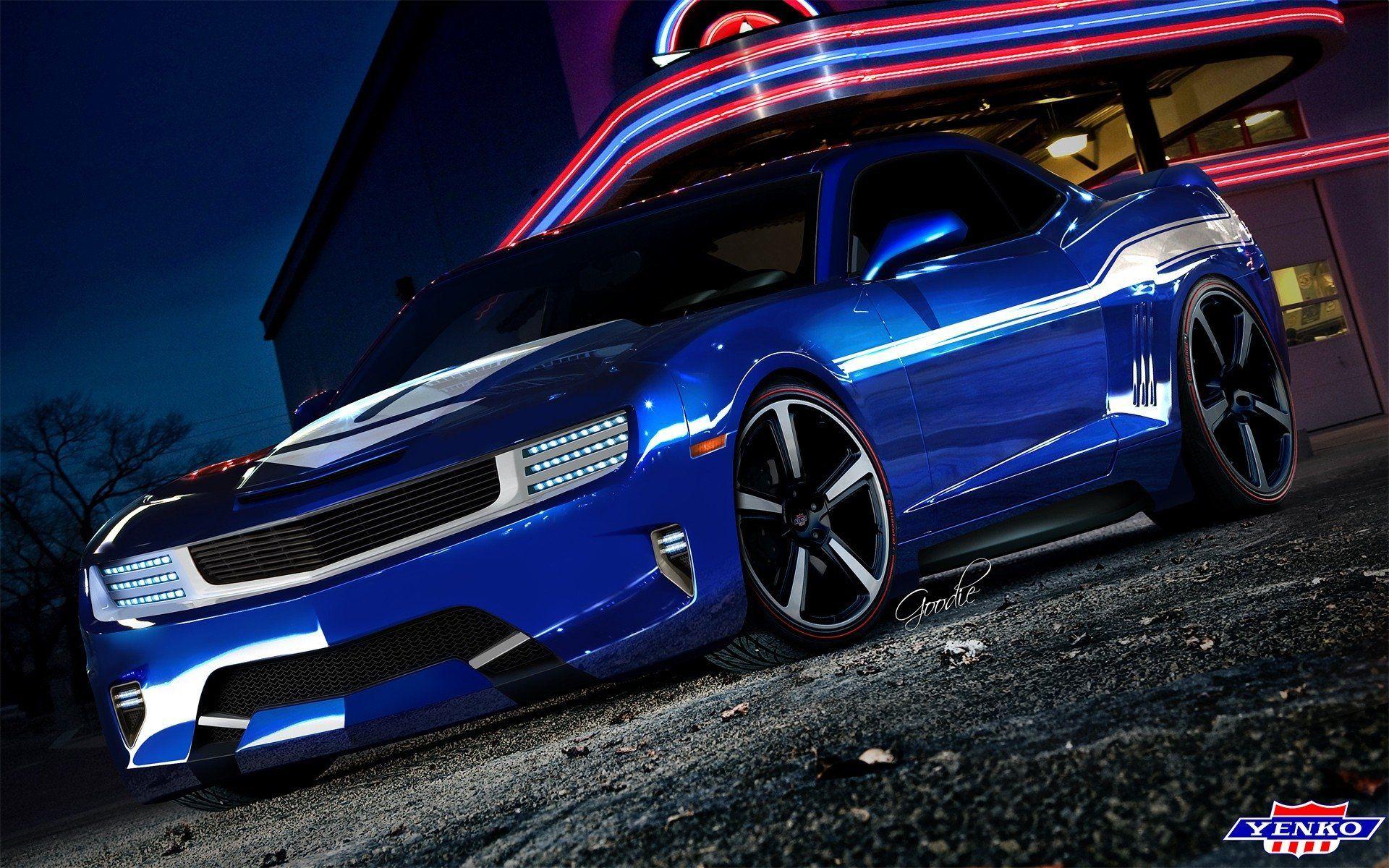 blue camaro wallpaper 1920x1080