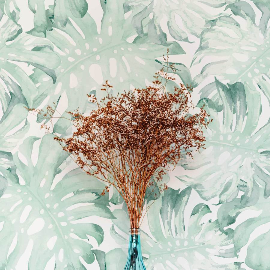 900x900 Watercolor palm leaves wallpaper