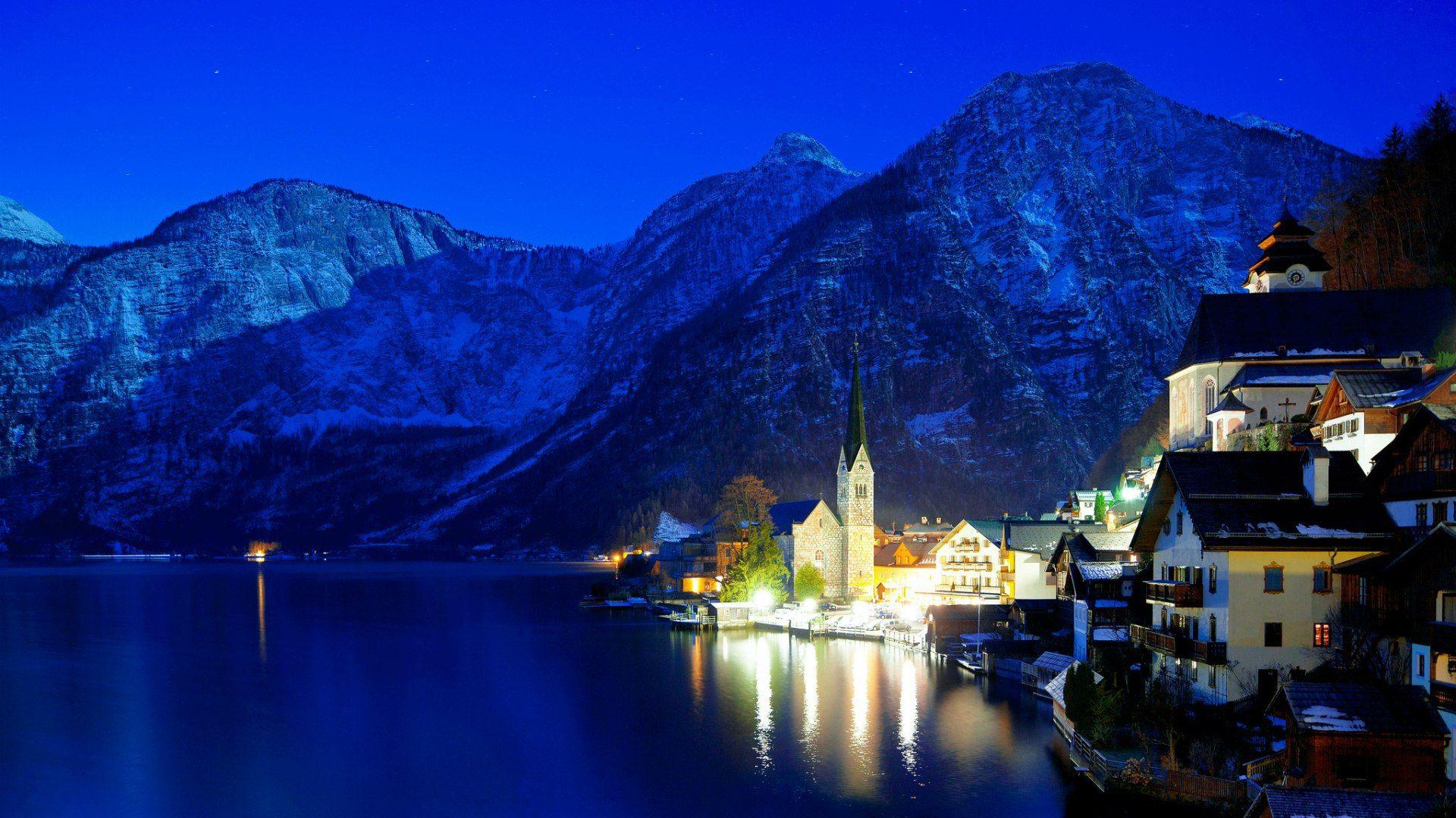 1920x1080 The town Hallstatt, Austria wallpaper and image, picture, photo