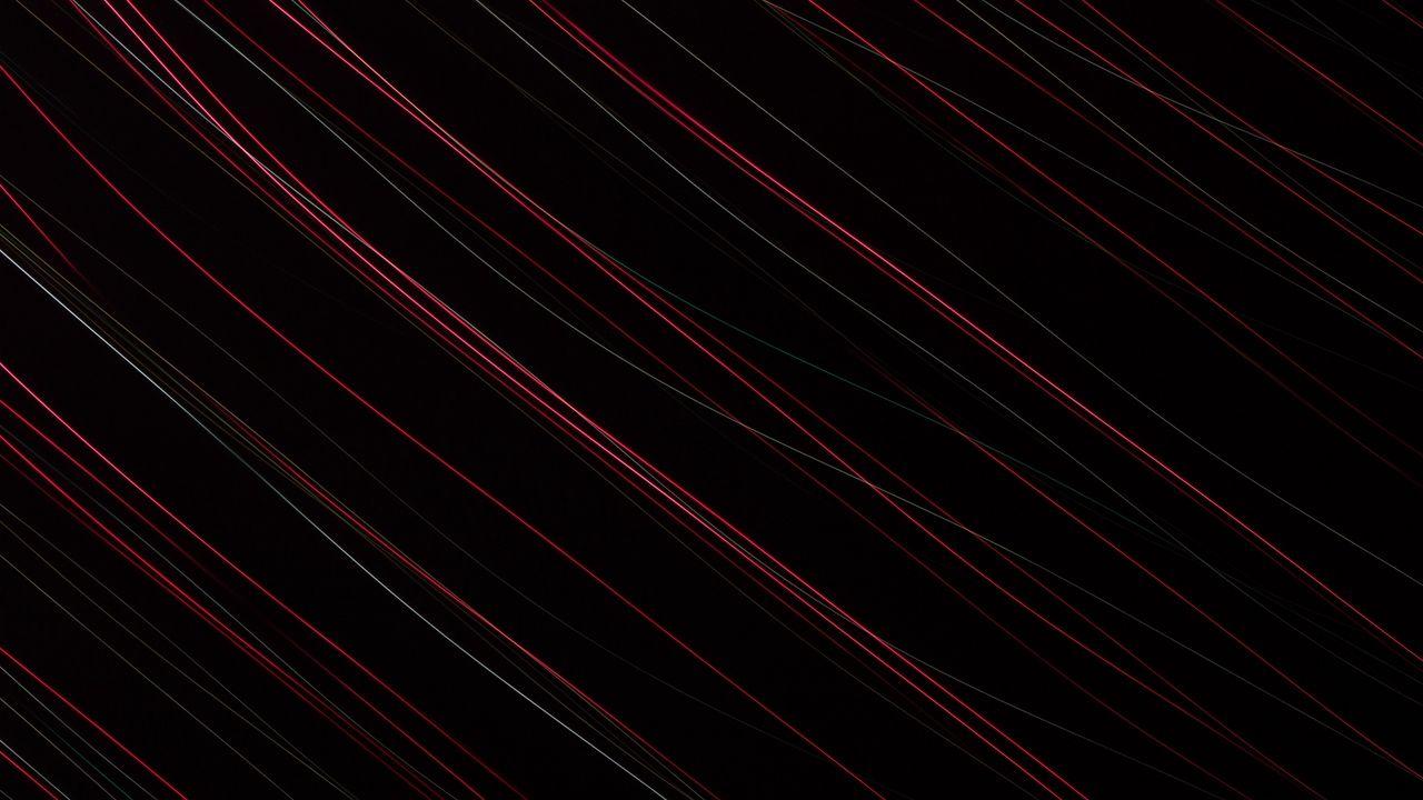 1280x720 Wallpaper lines neon thread pattern