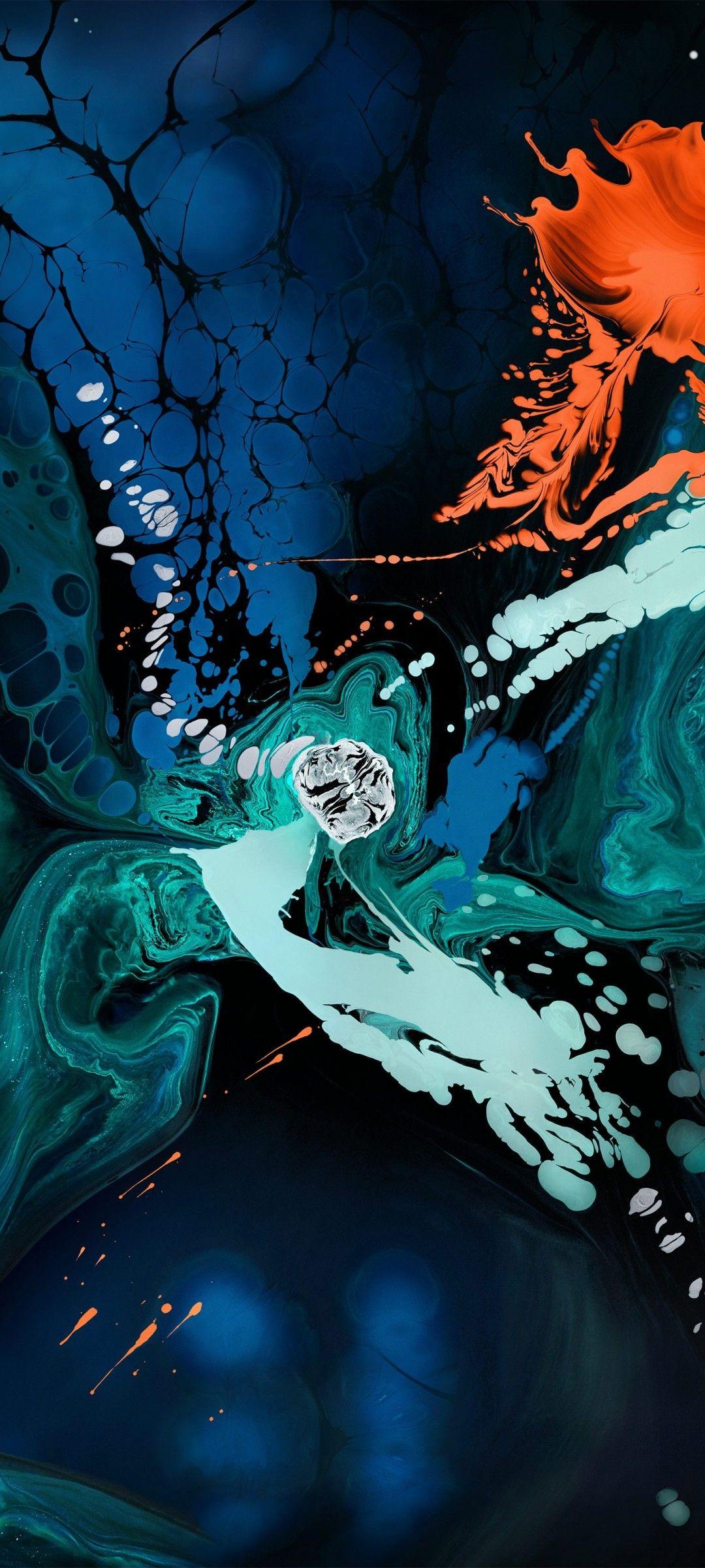 1080x2400 iPad Pro 4K Wallpaper, Liquid art .