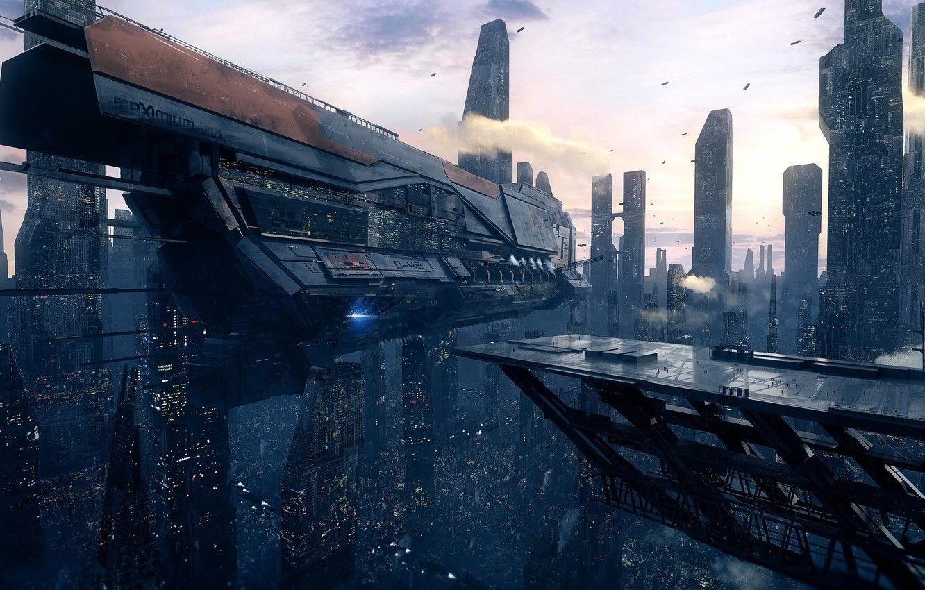 1332x850 Wallpaper city, the city, future, ship, future, futuristic, starship image for desktop, section фантастика
