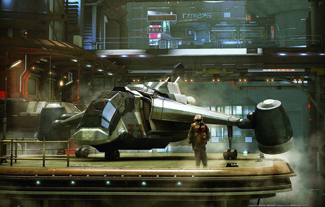 1332x850 Wallpaper Future, Japan, Ship, Art, The Rise, Sci Fi, Aircraft, Street Image For Desktop, Section фантастика