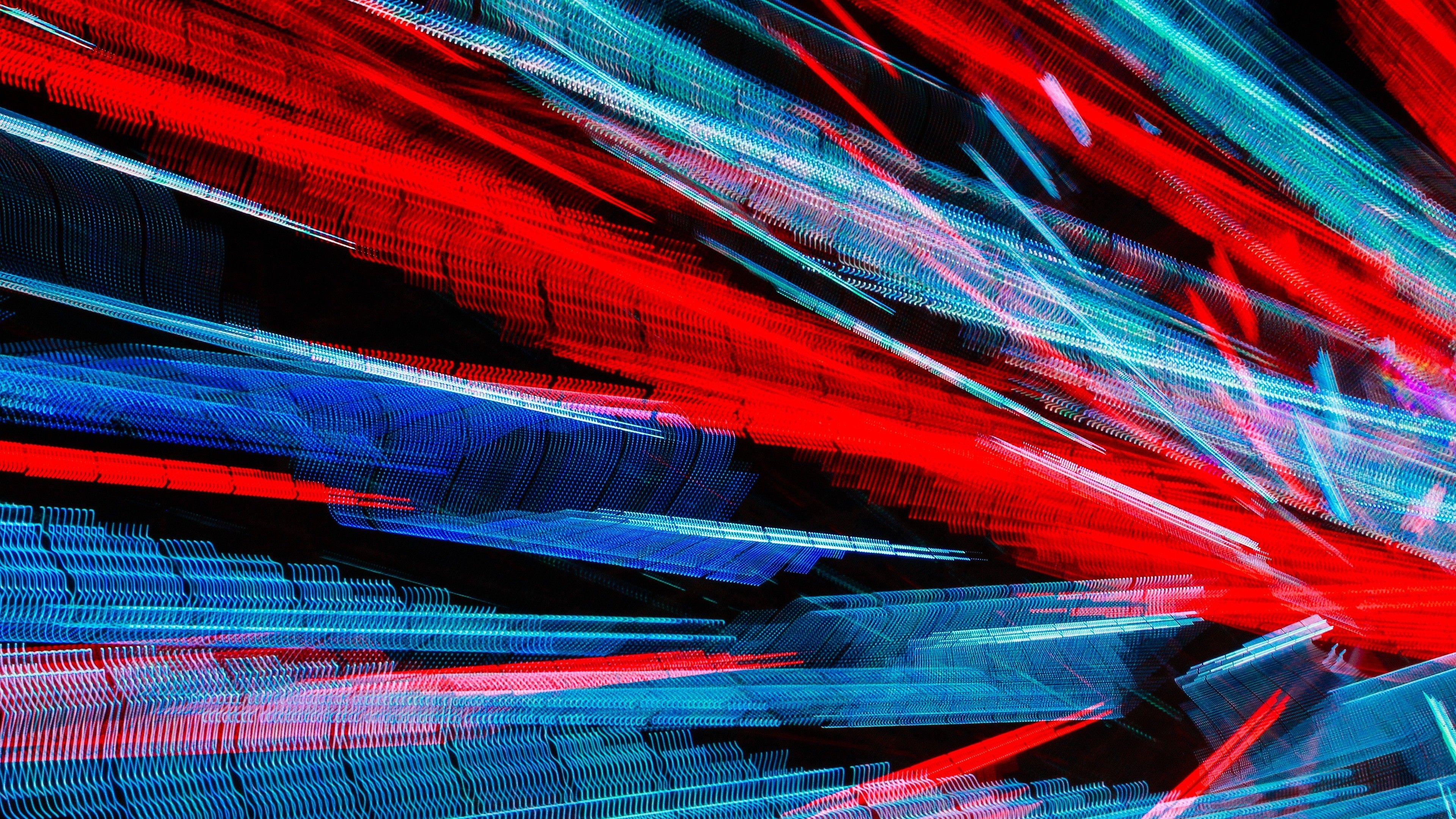 3840x2160 Red and Blue Design Abstract 4K Wallpaper