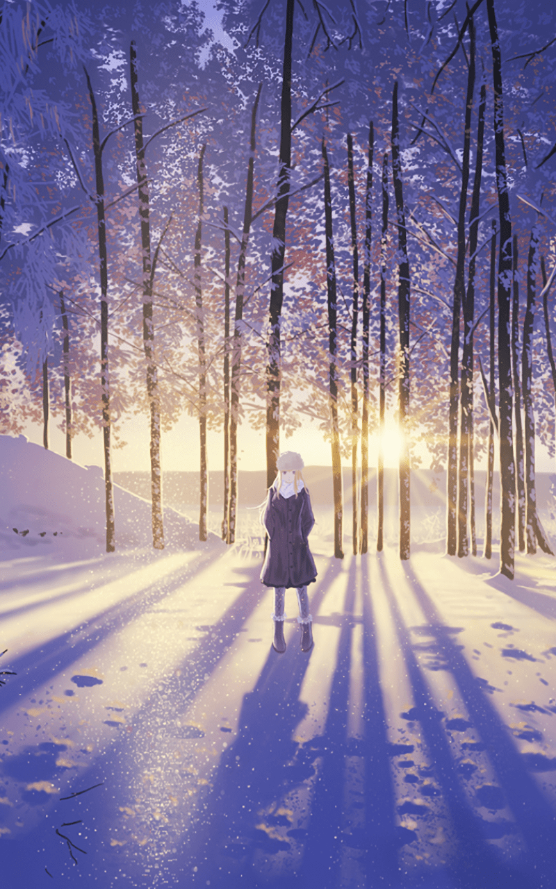 800x1280 Download 800x1280 Anime Girl, Snow, Winter, Forest Wallpaper for Galaxy Note, Samsung Galaxy Tab 2 10. Samsung Galaxy Tab 10. Galaxy Note 10. Asus Nexus 7