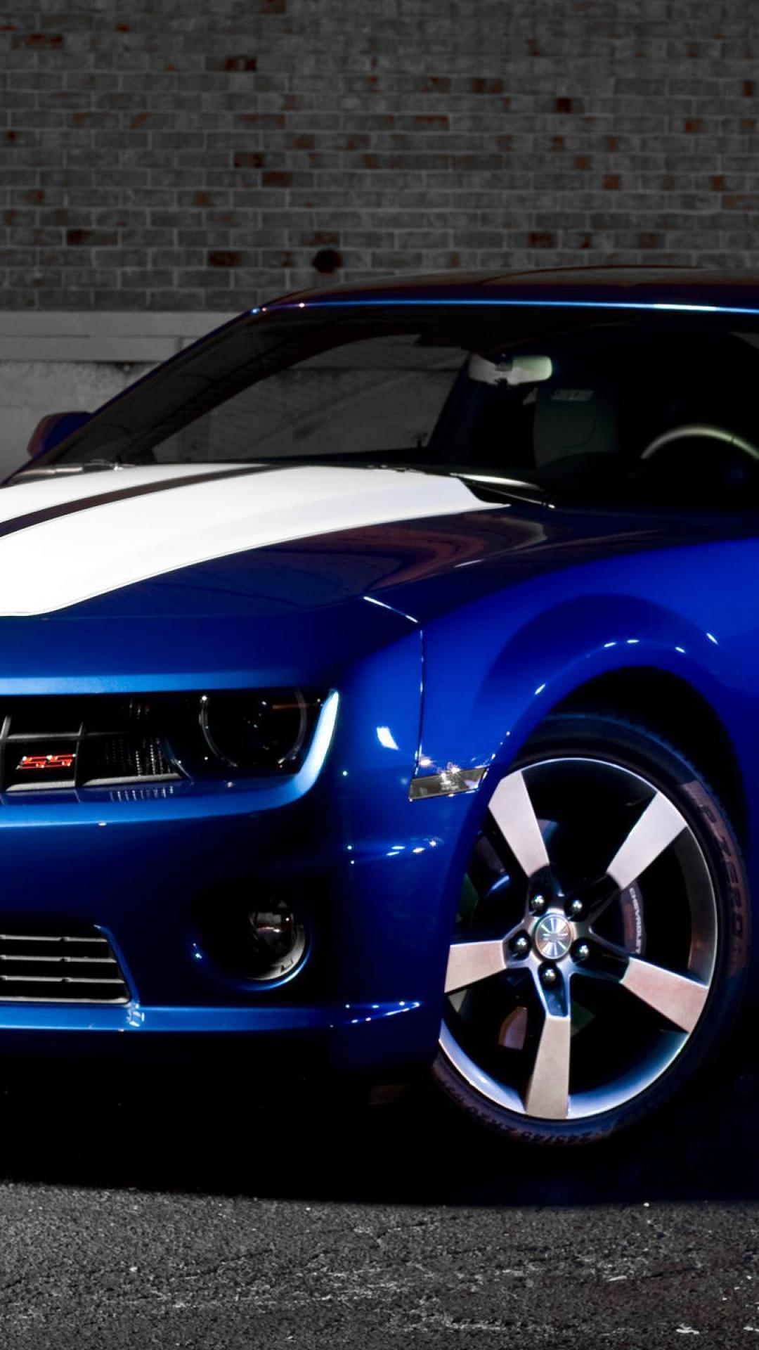 1080x1920 Blue chevrolet camaro wallpaper