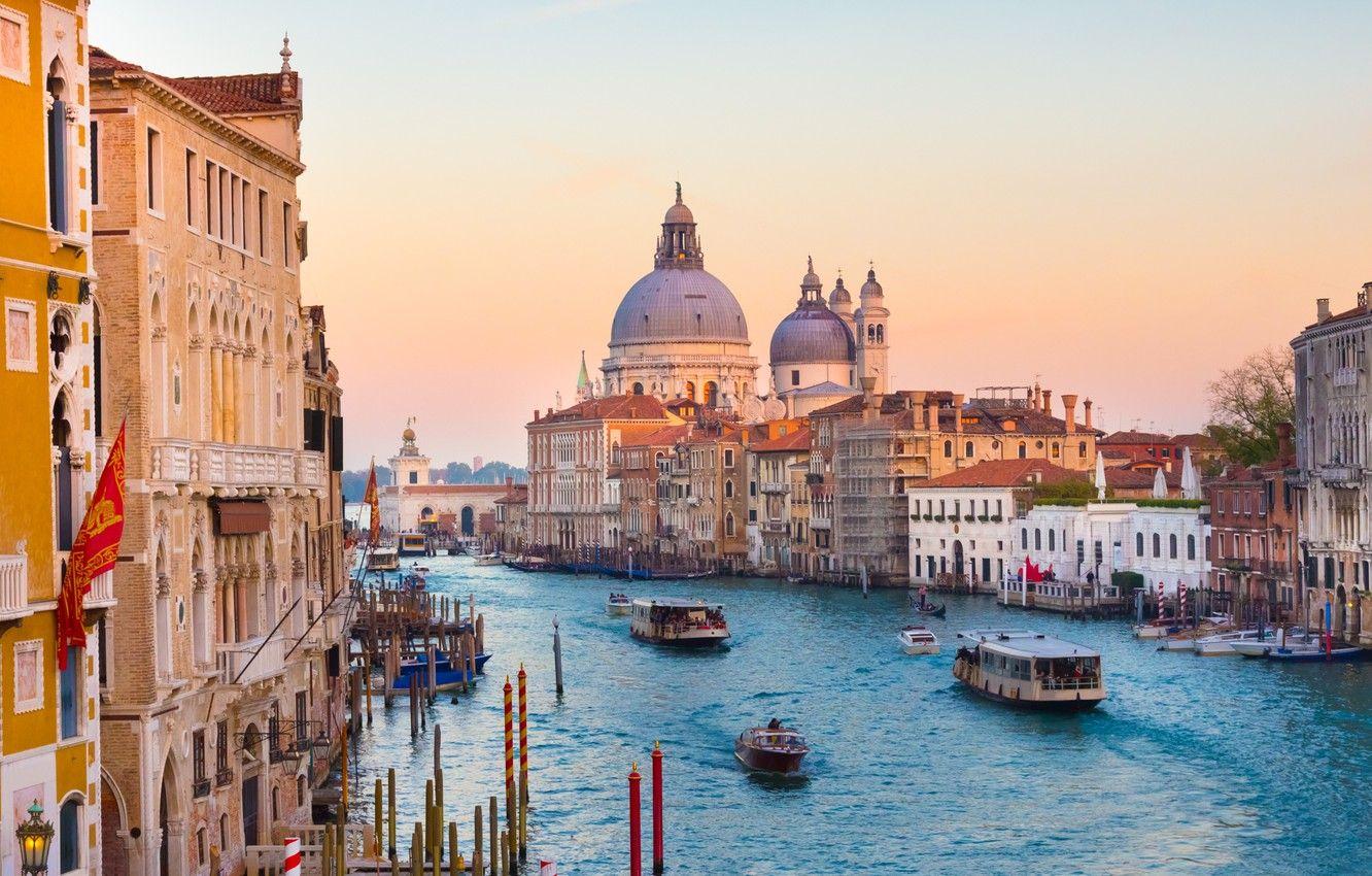 1332x850 Wallpaper building, Italy, panorama, Venice, Cathedral, channel, Italy, Venice, The Grand canal, Santa Maria della Salute, Grand Canal, The Grand canal, Santa Maria della Salute image for desktop, section город