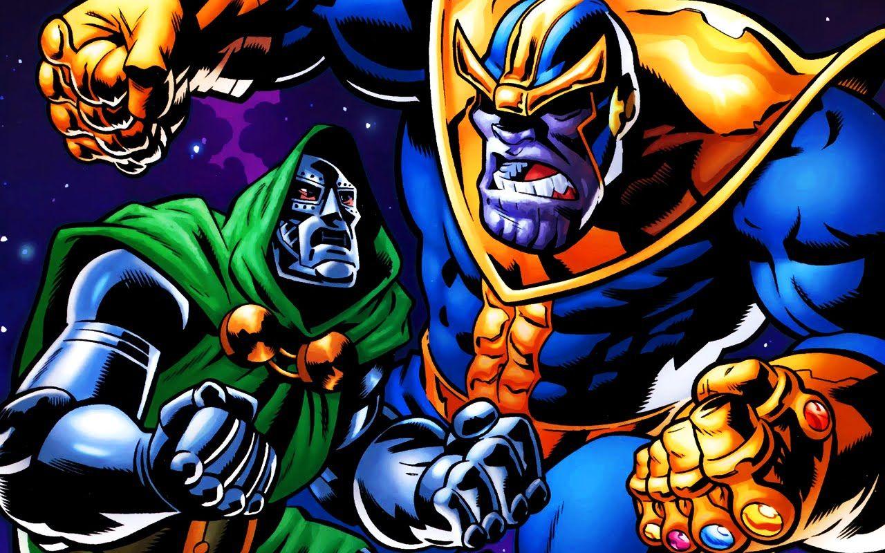 1280x800 Dr. Doom vs Thanos