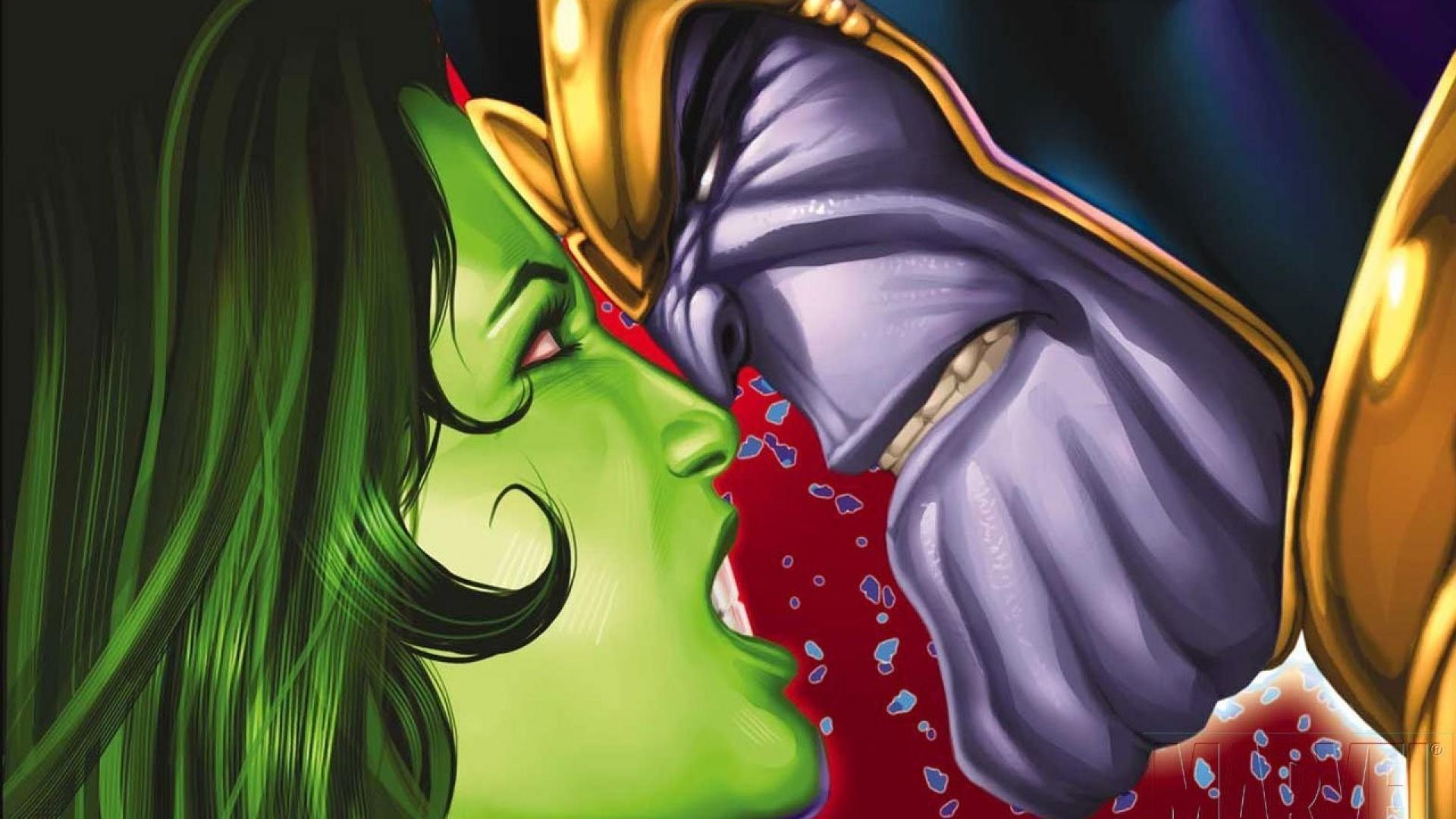 1920x1080 She hulk thanos wallpaper
