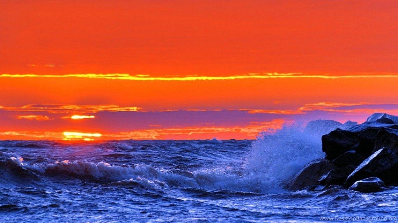1366x768 Blue Orange Background Wallpaper Desktop Background